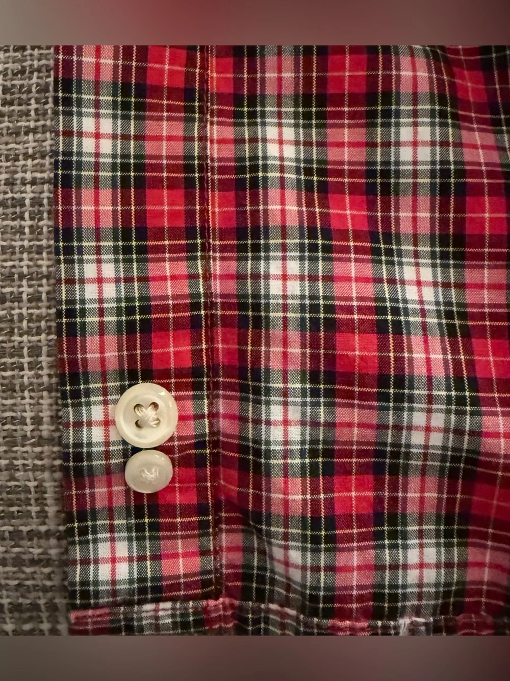 Polo Ralph Lauren Boys Kids Button Shirt Classic Plaid Long Sleeve Medium EUC